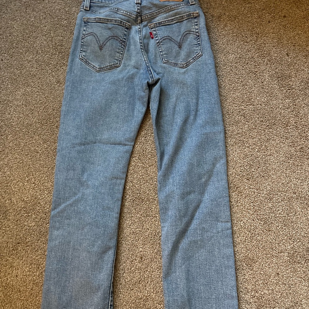 Levi's Light Blue Ripped Skinny Jeans - Picture 2 of 2